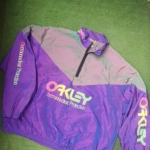 Oakley Jackets \u0026 Coats | Vintage Oakley Windbreaker | Color: Gray/Purple | Size: L | Lindsayfried663's Closet